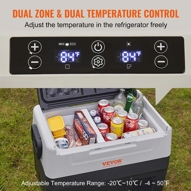 SucceBuy 35L/45L/55L Maniglia pieghevole portatile Frigorifero per auto con compressore a ruota Congelatore per campeggio Picnic Auto Casa Traval 4