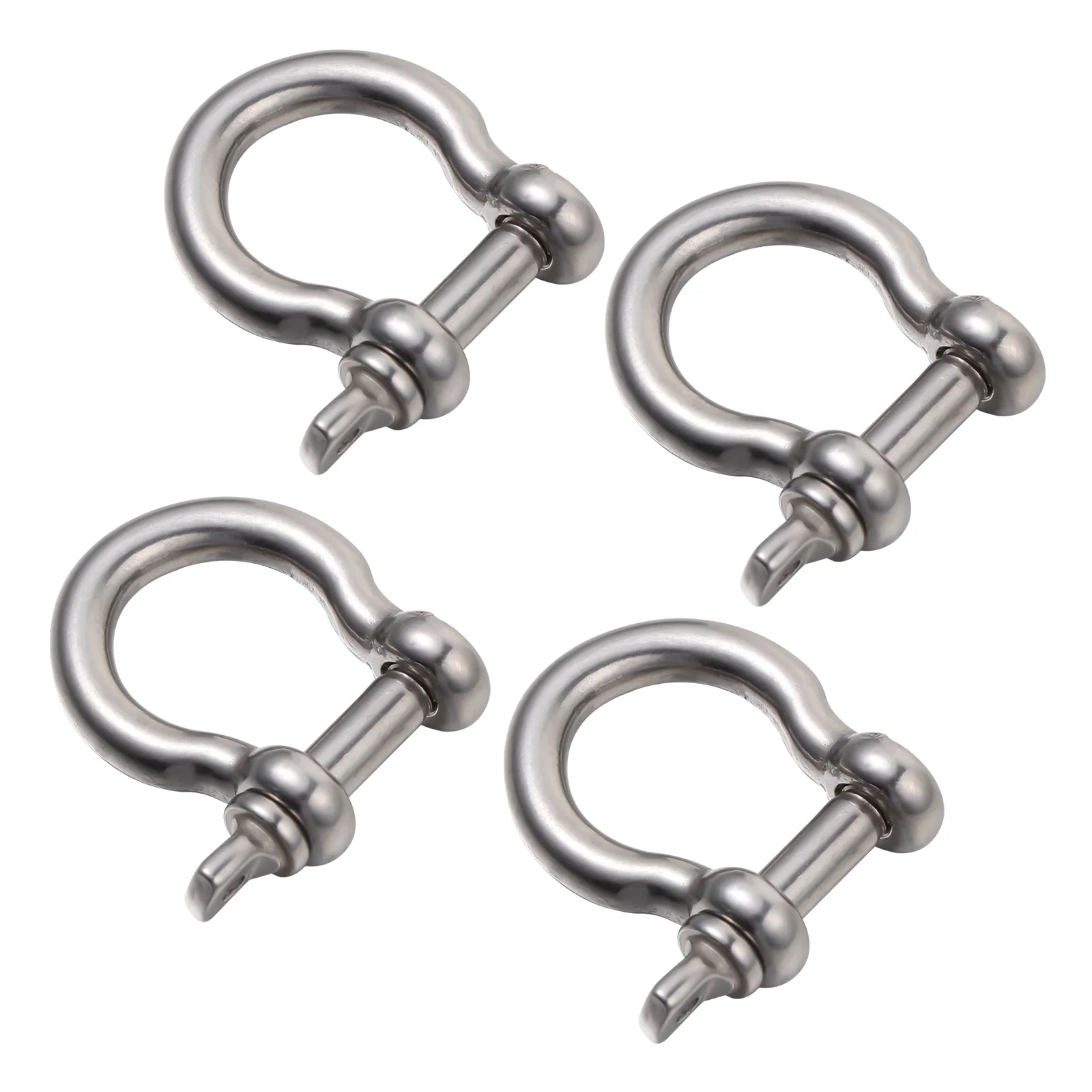 

4pcs D-Shaped Shackles Horseshoe Shaped Shackles Stainless Steel Shackles