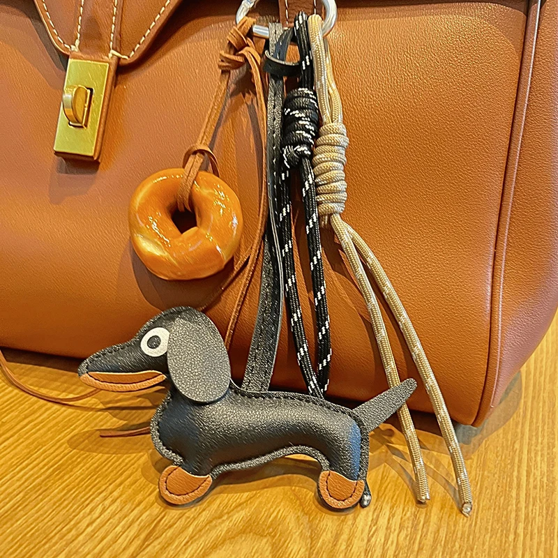 New Vintage Braided Rope Bag Pendant Creative High-grade Keychain Pendant Maillard Color Hanging Rope Bag Accessories