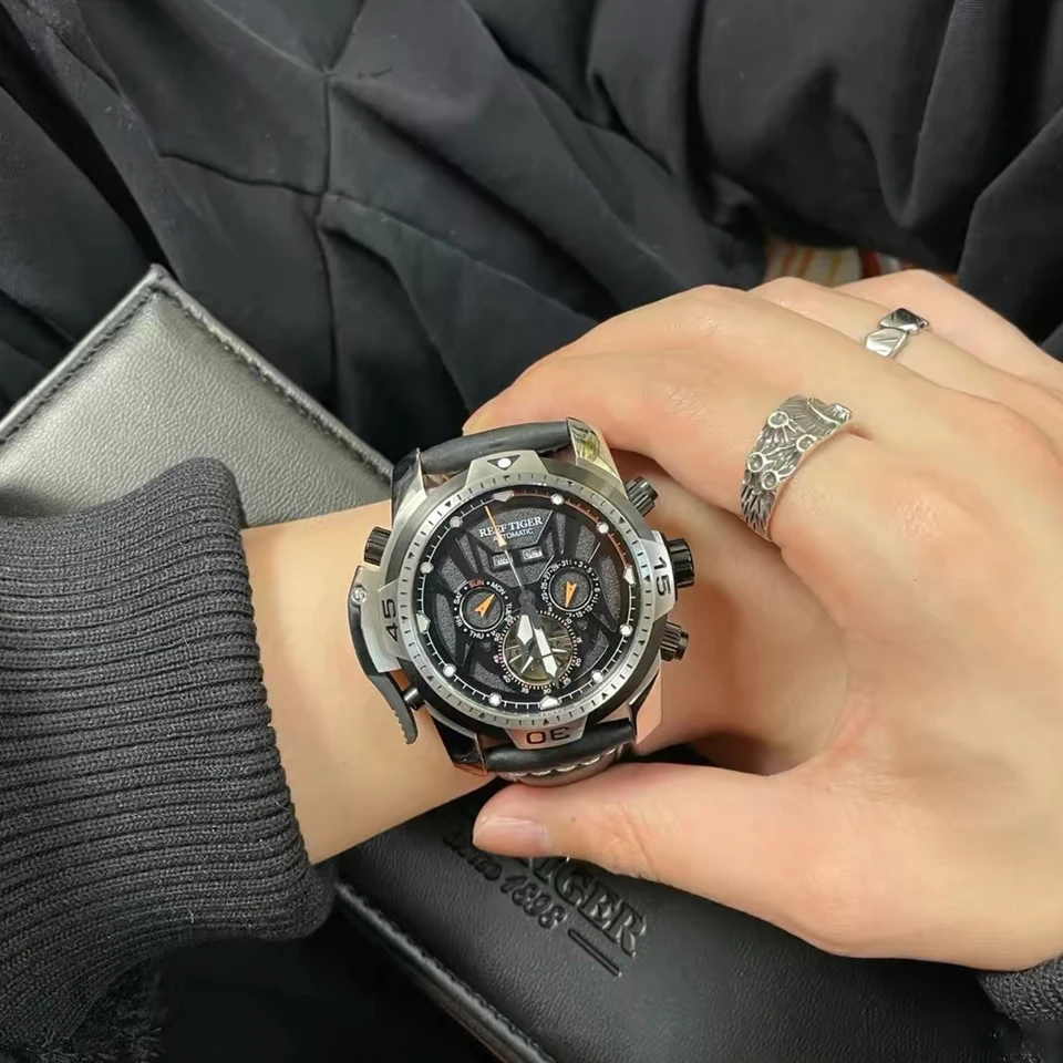 Reef Tiger/rtスポーツ時計,パーソナライズされたカレンダー付きの複雑