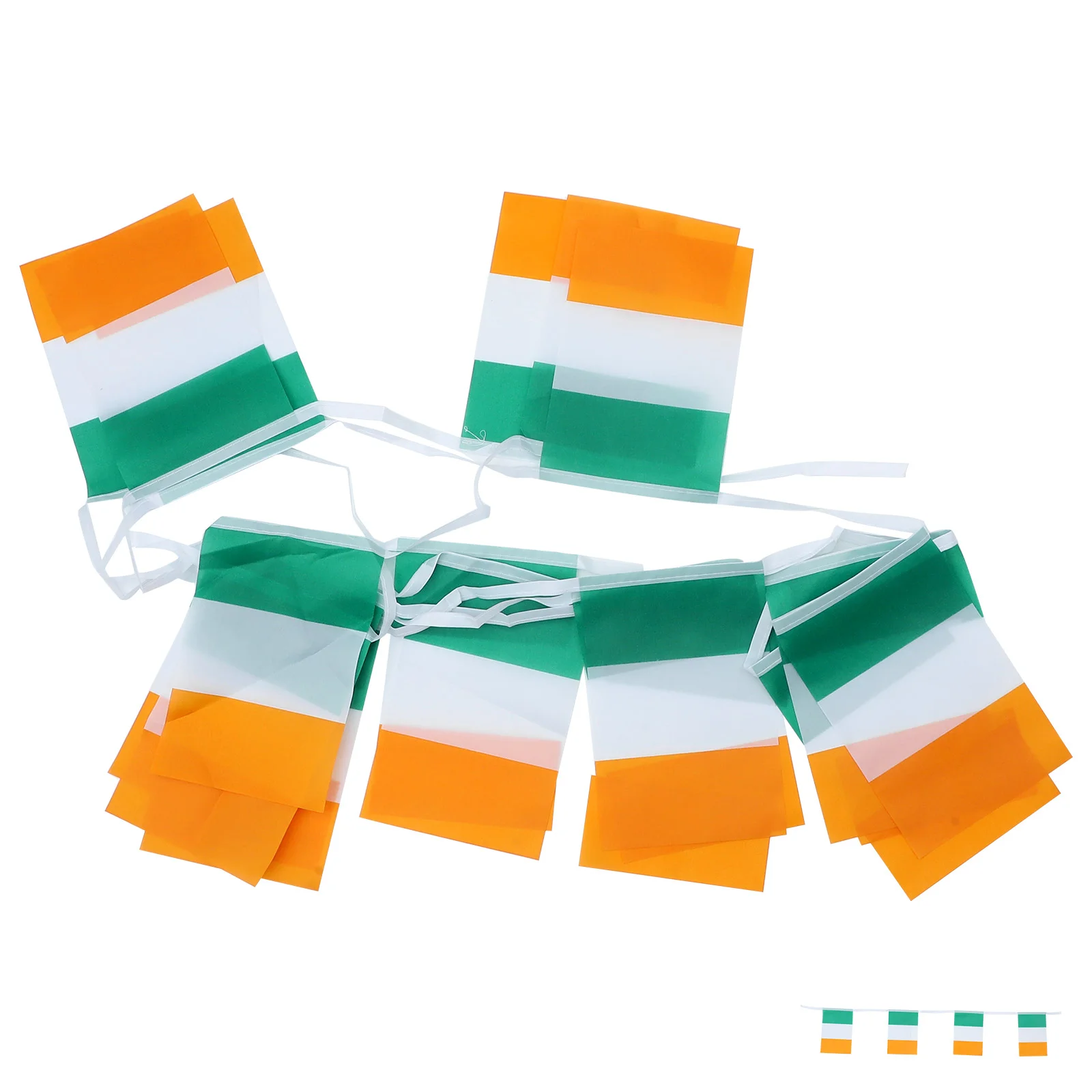 

Irish Flag Decor Garden Hanging Flags Bunting Ireland Polyester for Decorative Home