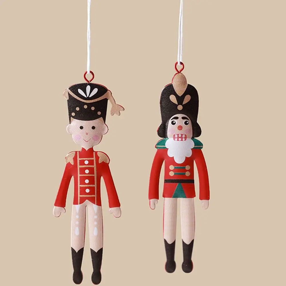 Description Picture 6 of itemXmas Tree Decor Red&White Christmas Hanging Pendants Double-sides Painted Nordic Embellishment Iron Art Festival Drop Ornaments