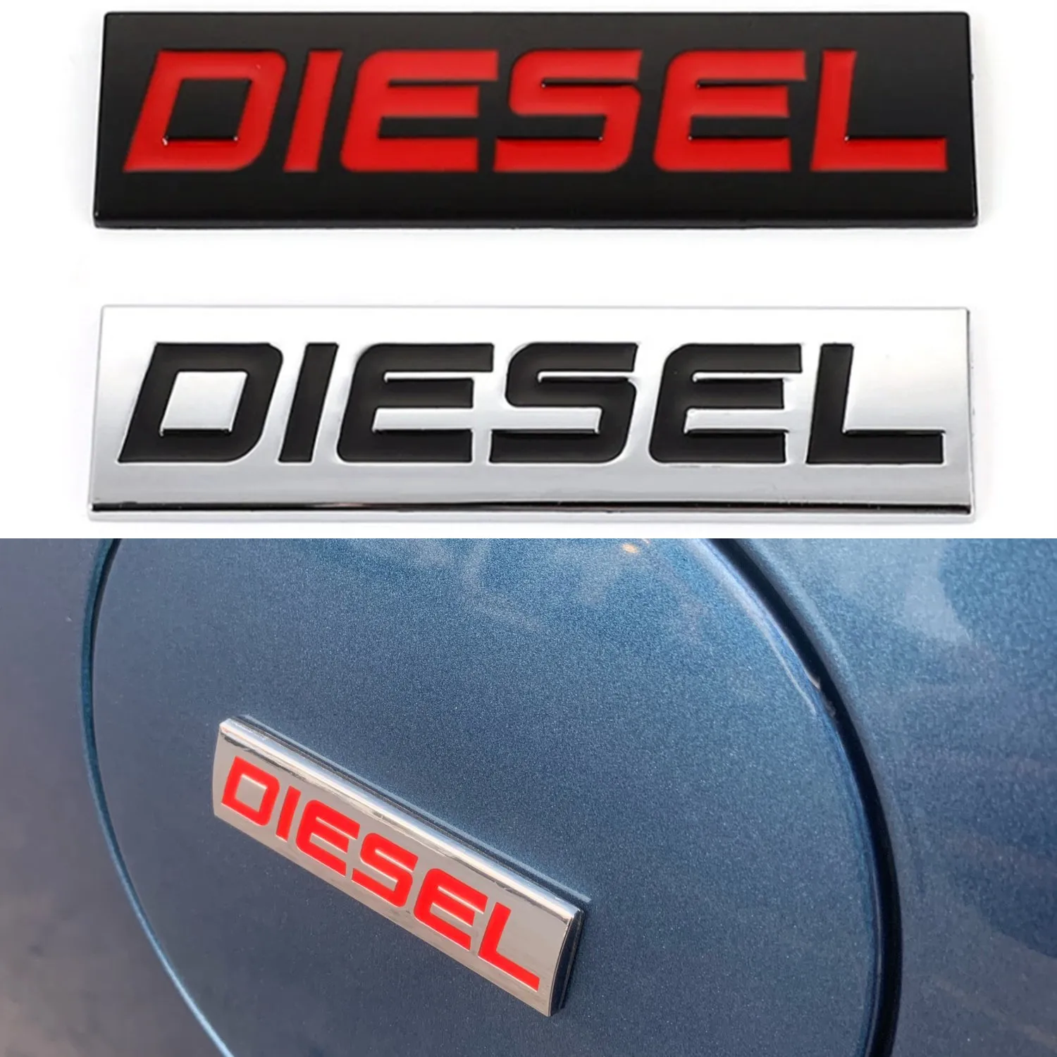 Car Sticker Diesel Logo Emblem Badge 3D Metal Decals for Seat BMW Audi Jeep Honda Ford Opel Passat Peugeot KIA Styling |