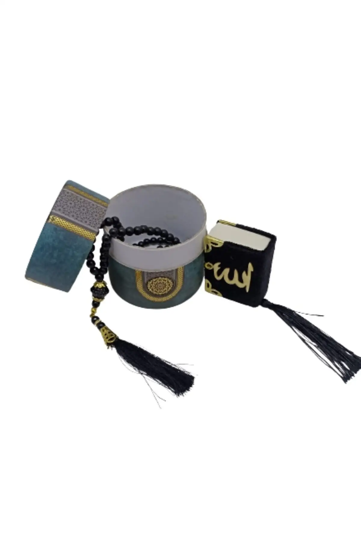 

Mini Cylinder Boxed Mevlit Gift Set Oil (mini Quran Pearl Tasbih 99)