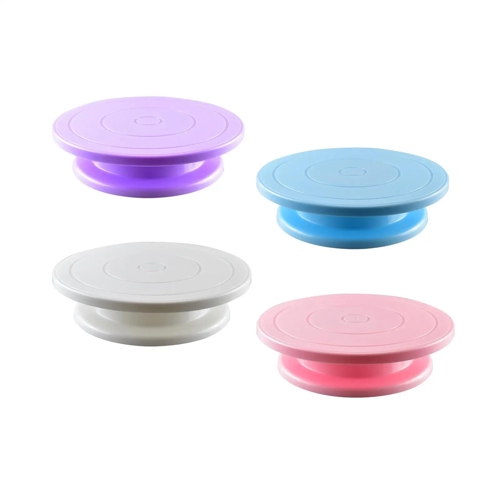 Cake Turntable Cake Plate Display Stand Rotate Stable Round Turn Table Stand Lightweight Silent Bearing Rotating