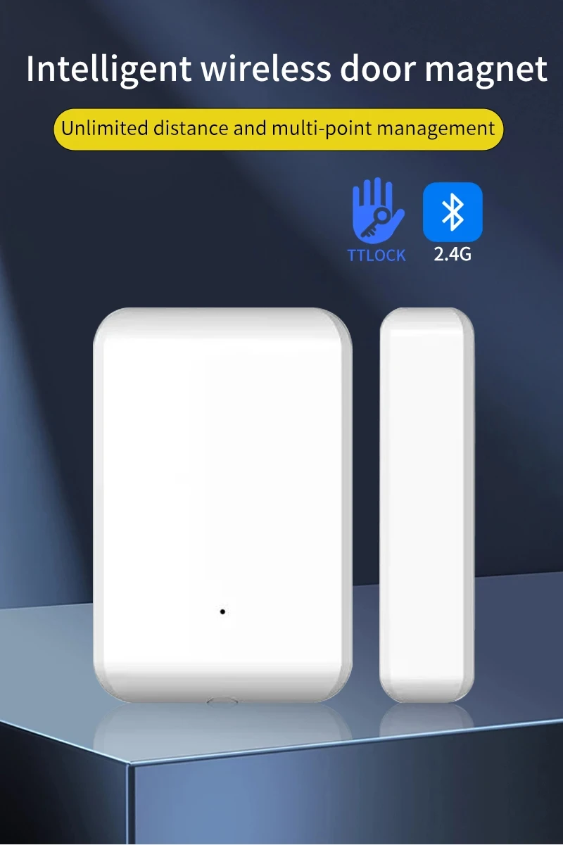 Wireless TTLOCK Compatible Door Sensor Bluetooth Door Status Sensor Works With T
