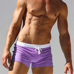 Summer Quick - Dry Breathable Men's Running and Swim Shorts - L (Purple)