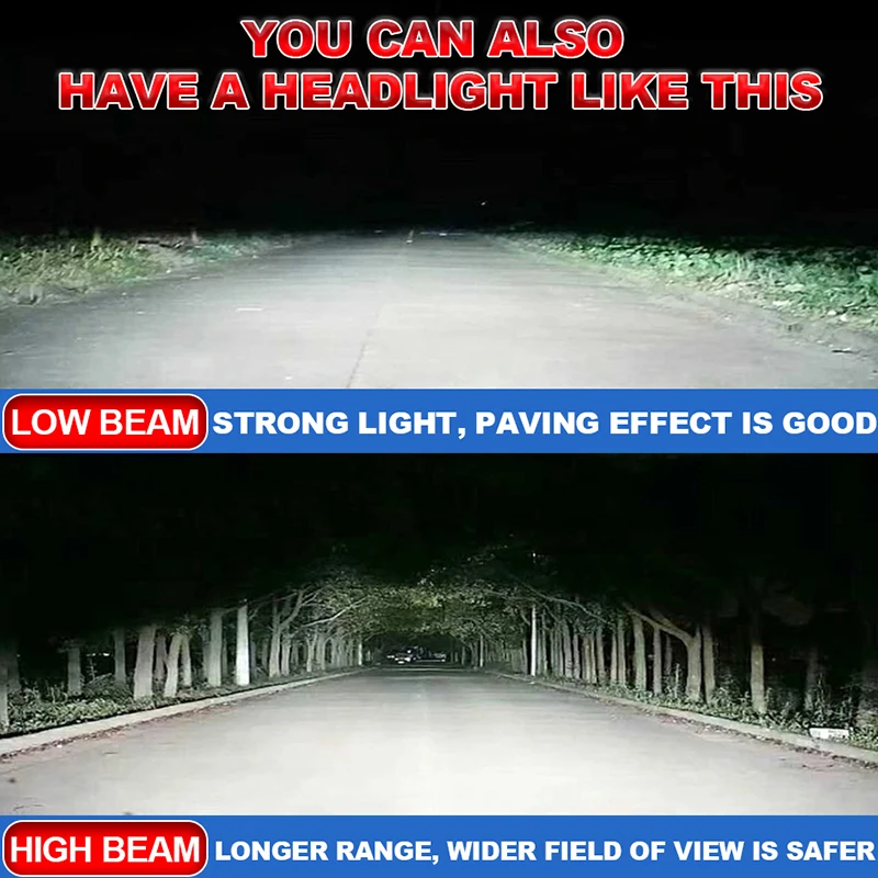 미니 LED 자동차 전구, Canbus 자동 헤드라이트 터보 램프, 이중 프로젝터 렌즈, 플러그 앤 플레이, 듀얼 H4 하이 로우 빔, 12V, 24V, 6000K, 300W