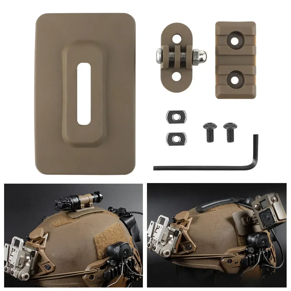 Tactical helmet adapter flashlight holder nylon hook loop hunting tactical airsoft fast base fixed mount