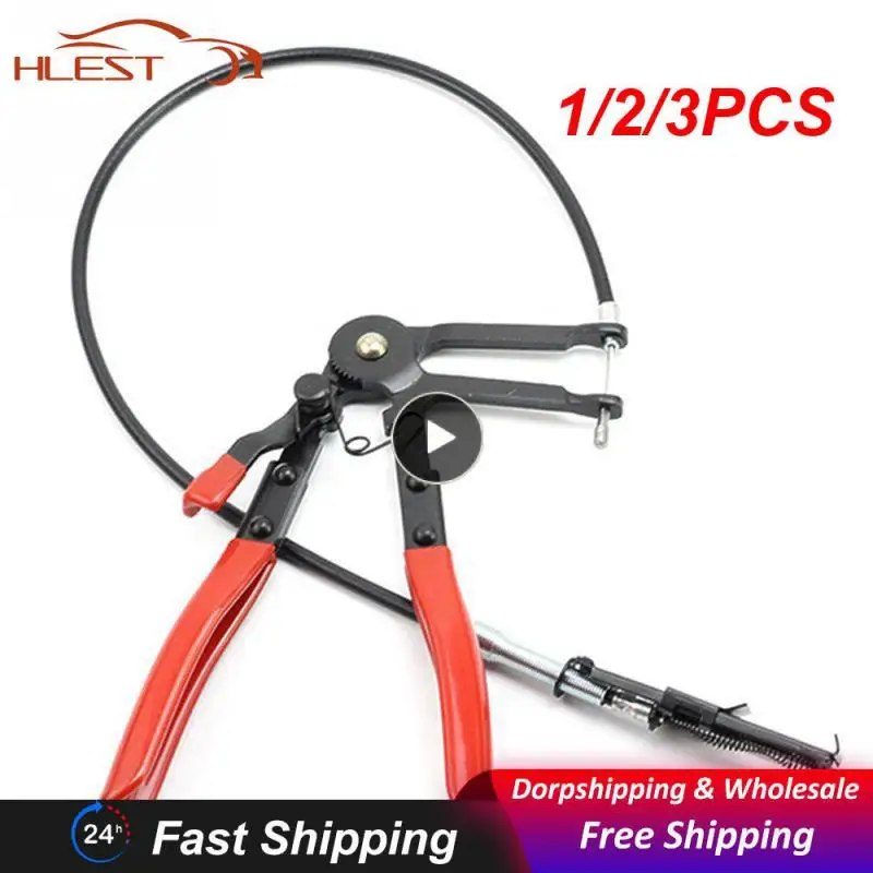 

1/2/3PCS Auto Vehicle Tools Cable Type Flexible Wire Long Reach Hose Tube Clamp Pliers For Car Repairs Hose Clamp Removal Hand