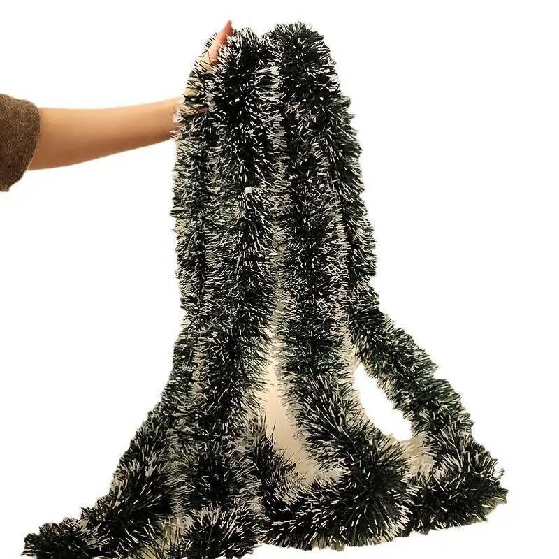 New Twist Christmas Garland 2M Ribbon Tinsel Hanging On Fireplace Christmas Tree Kitchen Bar Tops Wedding Party Decor