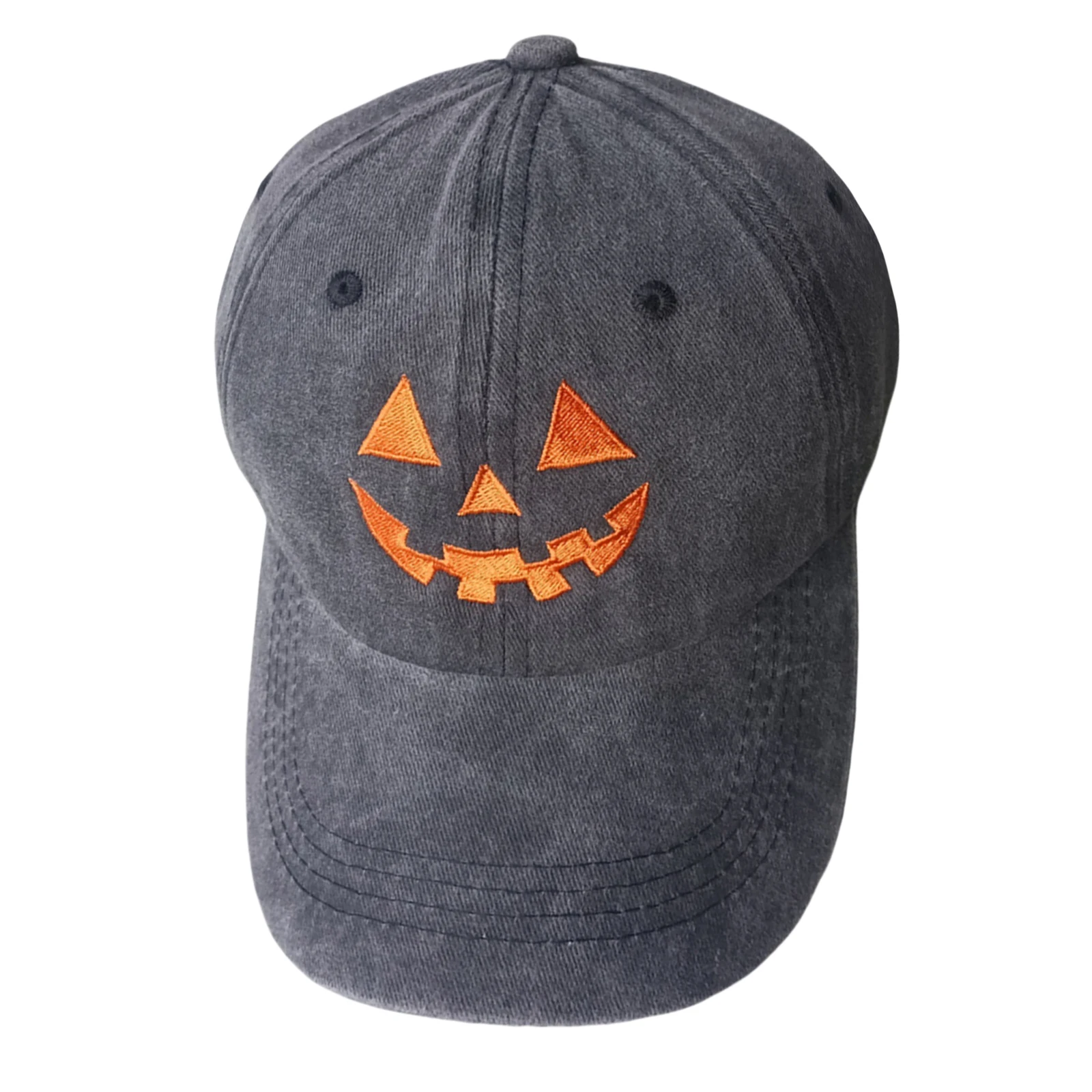 Halloween Pumpkin Hat Breathable Adjustable Baseball Cap Sun Protection Leisure Running Sun Hat for Outdoor Travel Camping