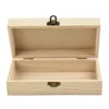 High Quality Rectangular Wooden Storage Box Retro Jewelry Box Desktop Organizer Wood Clamshell Container Wooden Gift Box 5