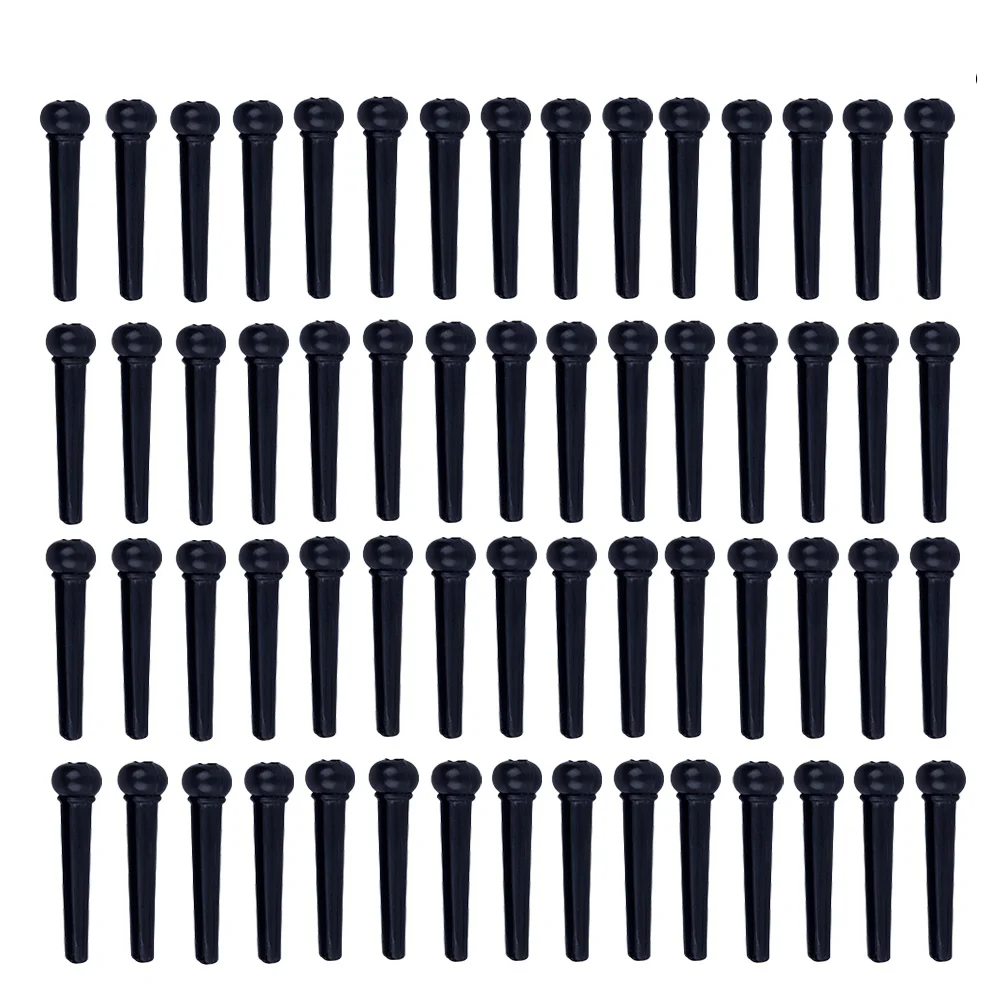 

100pcs Ballad Guitar Bridge Durable String Nails Pin String Studs String Pegs Guitar Accessories (Black)