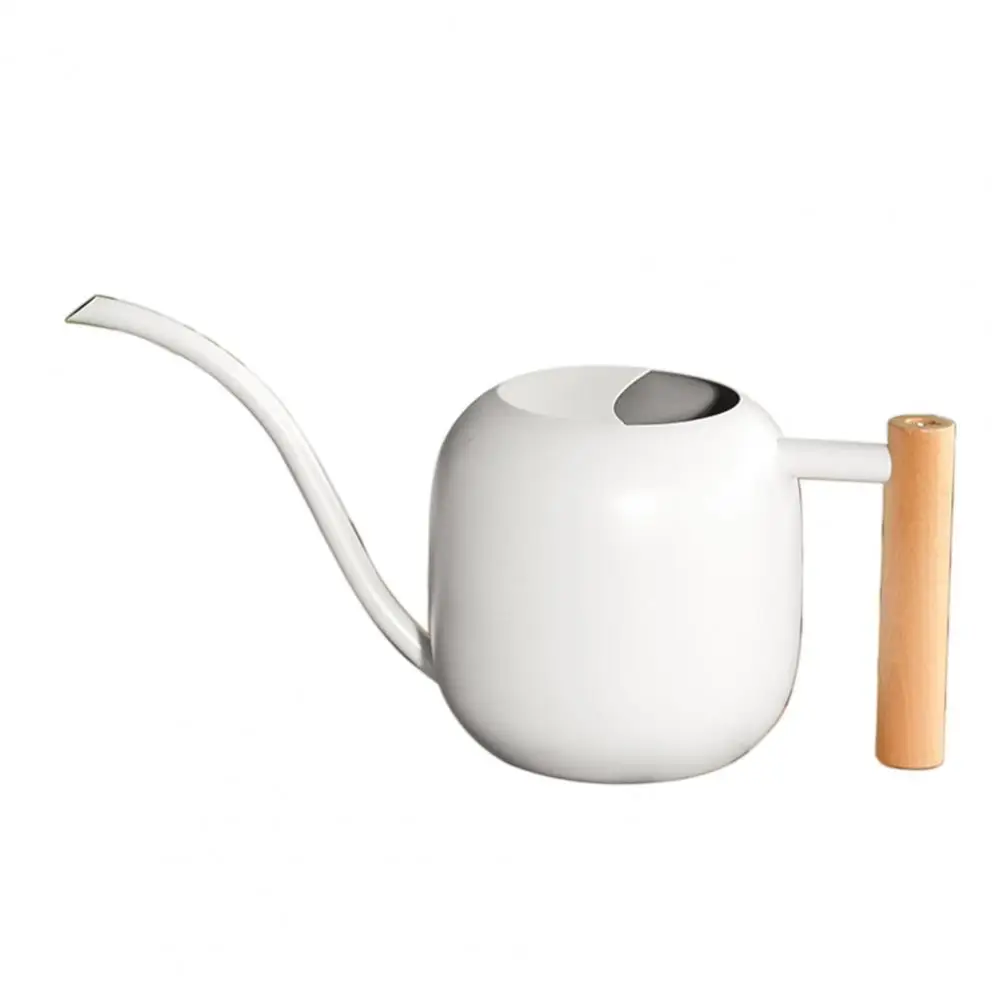 Watering Can Stainless Steel Long Spout Large Capacity Wooden Handle Plants Flowers Watering Pot Gardening Supplies 1200ML