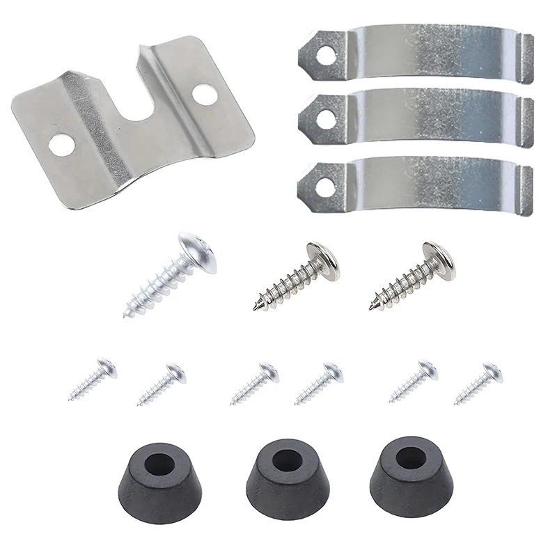 4 Set Ganci E Staffe Per Montaggio Bersaglio Freccette - Kit Di Fissaggio A Muro Con Viti E Cacciavite - 5