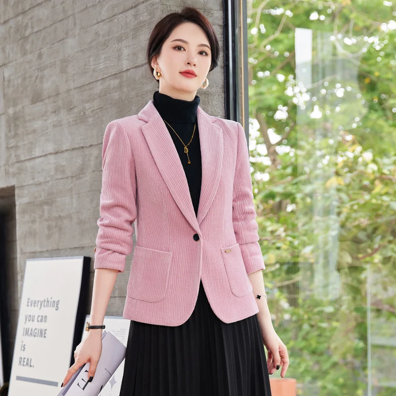 Fashion Professional Women's autumn and winter new long-sleeved suit unique temperament to make you unique