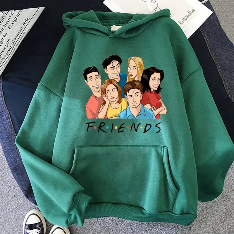2023 New Friends Print Hoodie Long Sleeve Pullover Fashion Clothing Funny Cartoon Friends Hooded Harajuku Vintage Sweatshirt