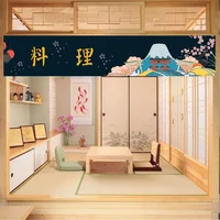 Japanese Horizontal Doorway Curtain Restaurant Kitchen Partition Curtain Japanese Cuisine Sushi Restaurant Izakaya Decor 1