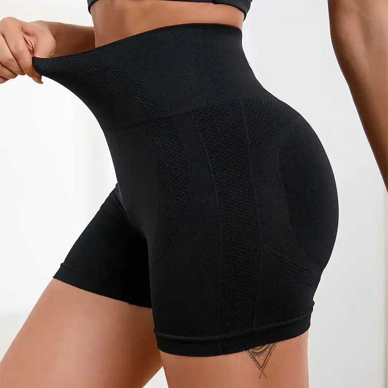 Women's Two-Piece Tight-Fitting Seamless Shorts High-Waisted Quick-Drying Breathable Yoga Pants Running Exercise Fitness Shorts Workout Shorts Yoga Shorts Sports Shorts Running Shorts Seamless Shorts