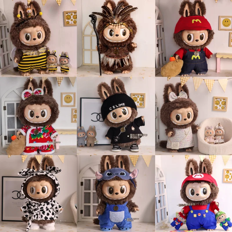 58cm The Monster Zimomo Enamel Labubu Doll Clothing