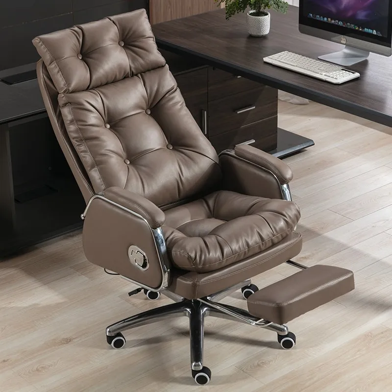 Ergonomic Stools Office Chair Recliner Leather Study Living Room Office Chair Gaming Cadeiras De Escritorio Luxury Furniture designer relaxing leather chair living room modern luxury century office modern pedicure cadeiras de escritorio furniture