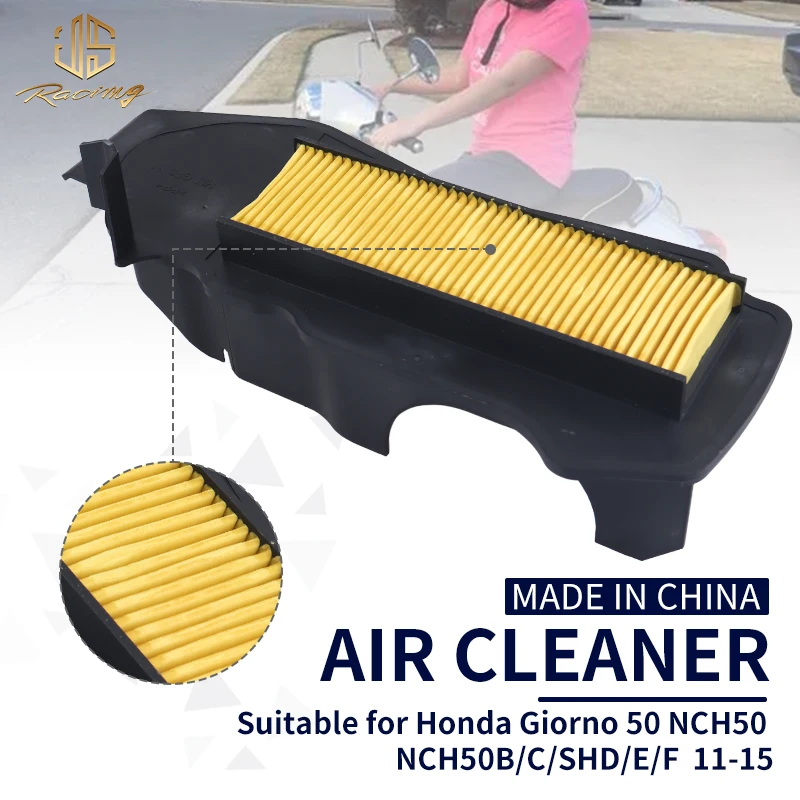 

JSRAOIMG Motorcycle Air Filter Intake Cleaner Elemen For Honda Giorno 50 NCH50 NSF501 Today NSC50 NSK50 SH Dio 17213-GFC-770