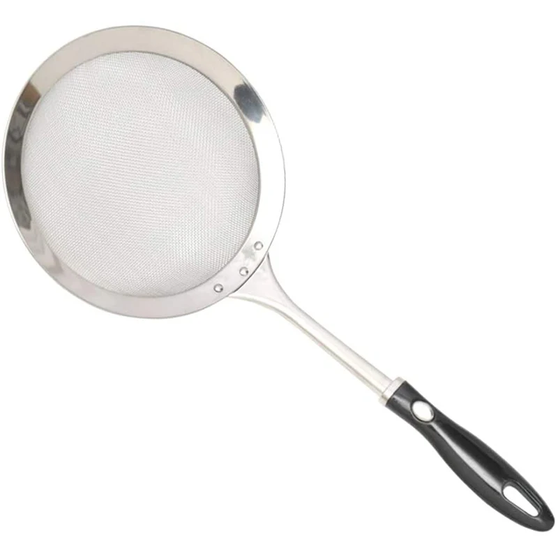 

Stainless Steel Mesh Skimmer Strainer Wire Sieve Sifter Strainer Ladle Spoon For Pasta Rice Juice Flour Soy Milk