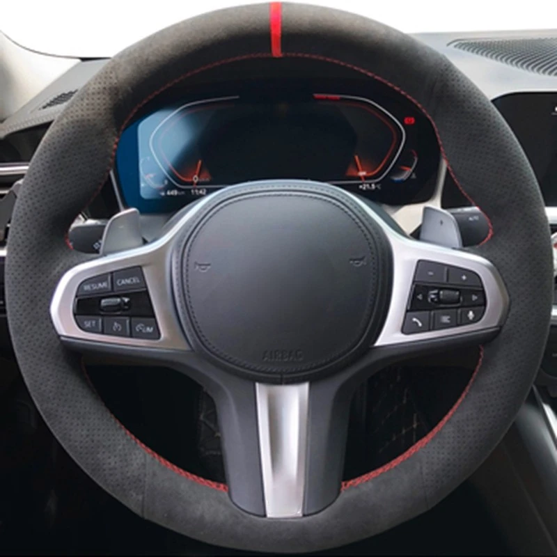 Premium Anti-Slip Suede Car Steering Wheel Cover