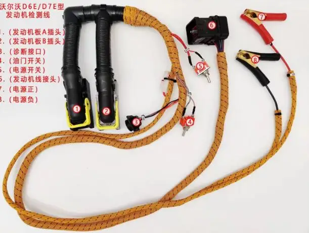 D6E D7E Engine Comprehensive Test Wiring Harness wire line cable for volvo EC200B EC210B EC220D EC250D EC290B EC240B excavator