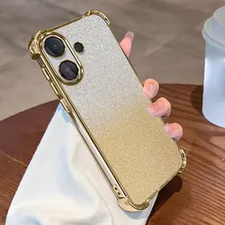 Glitter Plating Clear Protective Case - Flexible TPU Shockproof Cover for Vivo V60 Lite 5G (TM)