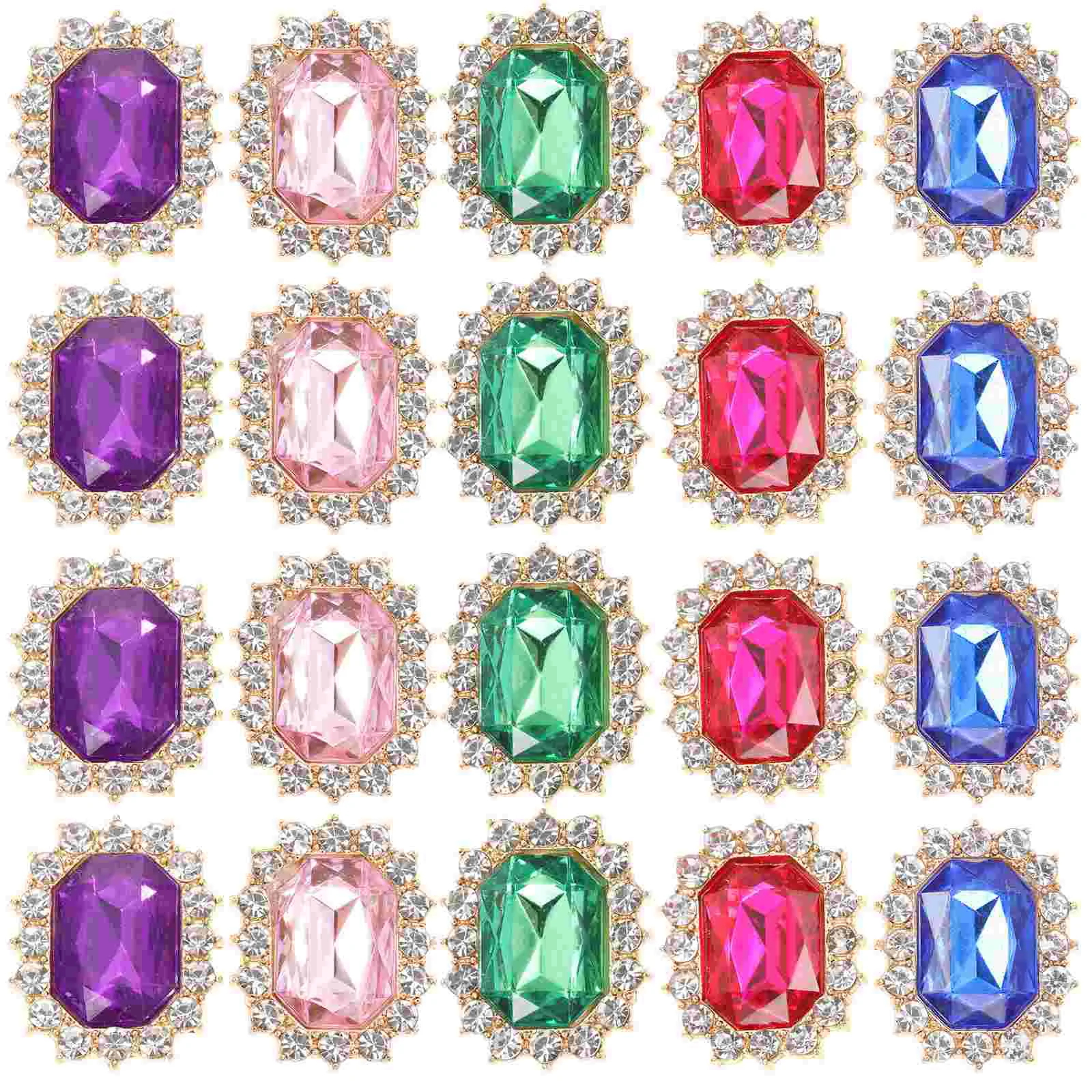 

20pcs Decorative Show Charms Shoe Lace Rhinestones Clips Show Jewelry Accessories