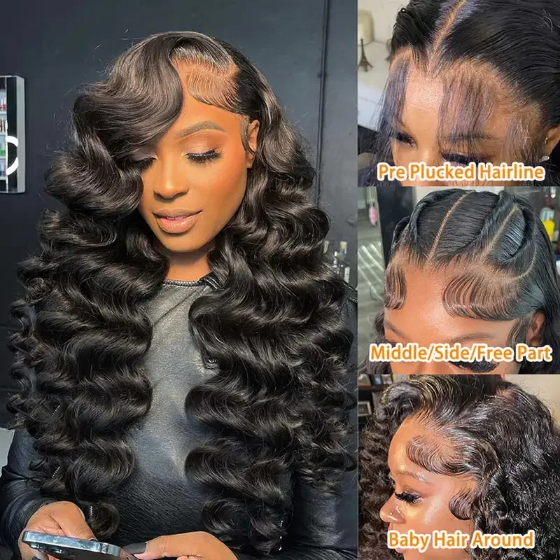 40 42 Inch Glueless Wig Loose Deep Wave Frontal Human Hair Wigs Wear and Go 13x4 13x6 HD Deep Curly Lace Front Human Hair Wigs