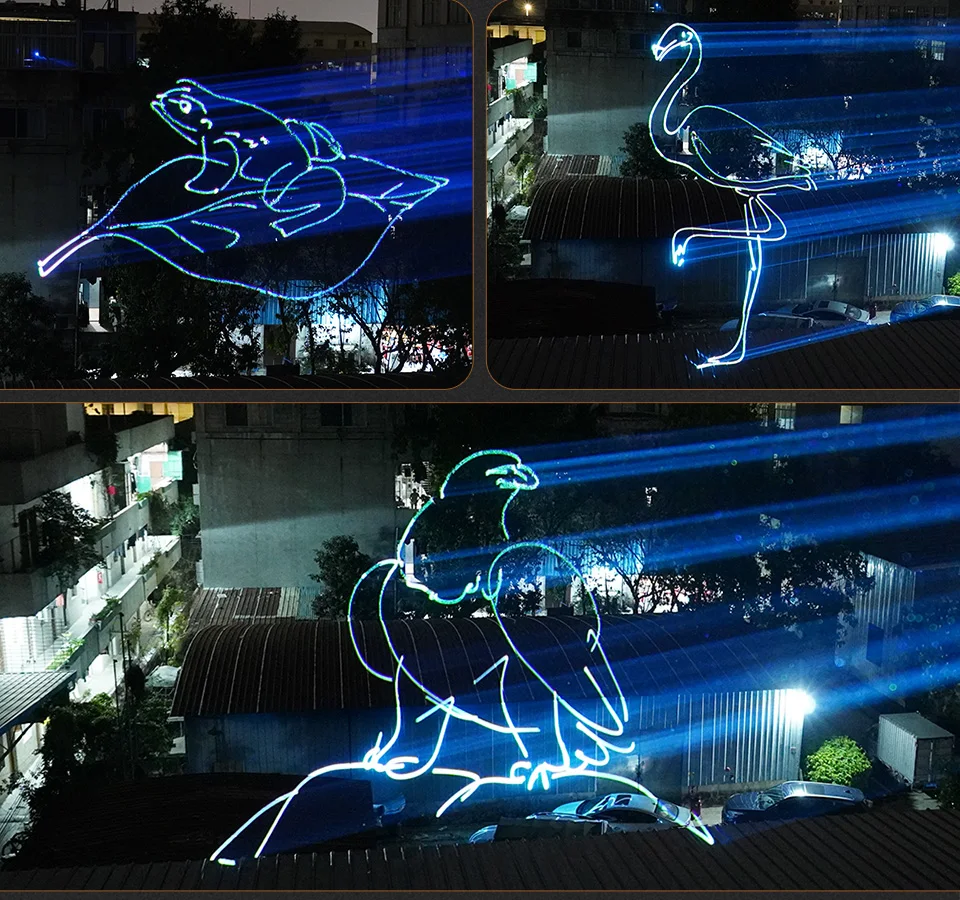 IP65 3W 3D Scanner RGB Laser Light Animation Beam Laser Effect DJ Stage Laser Li