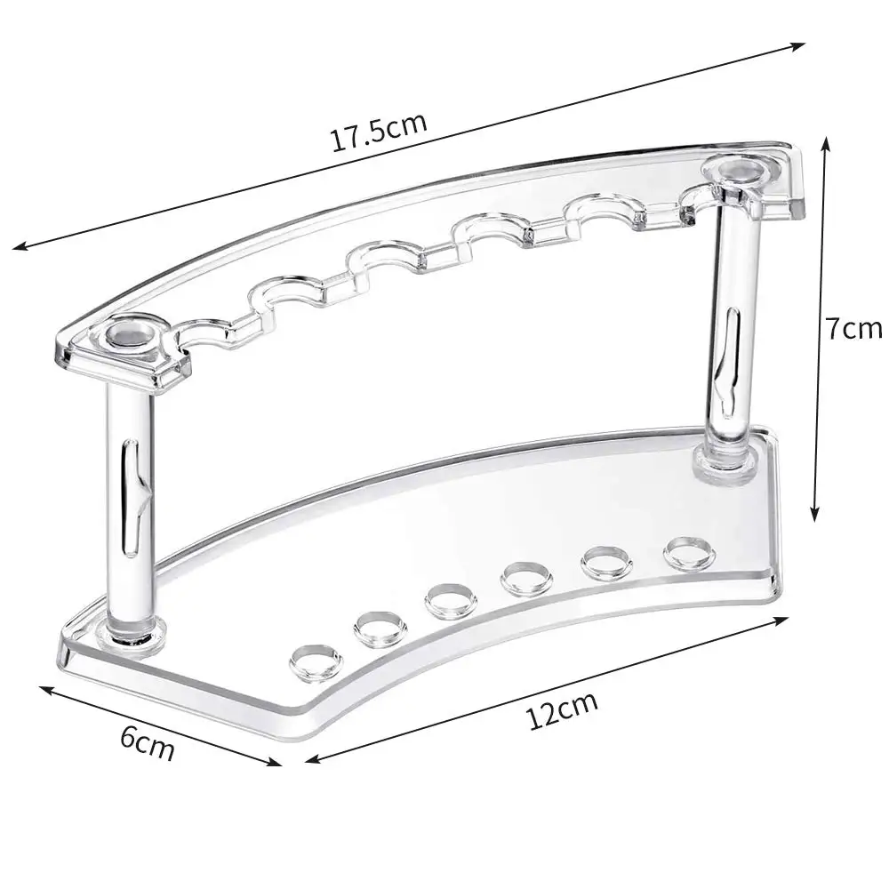 Pen Holder Pen And Brush Holder Brush Holder Makeup Organizer Desk Organizer 1Piece Plastic Pencil Holder Display Stand 6 Slot Pen Display Stand Eyebrow Pencil Makeup Brush Holder Organizer
