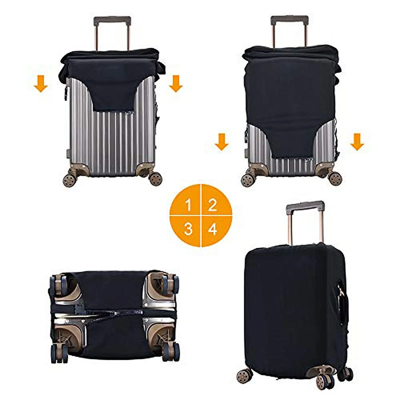 Washable Suitcase Cover Cute Dachshund Dog Travel Suitcase Protector 18 to 32 Inch Luggage Zipper Closure