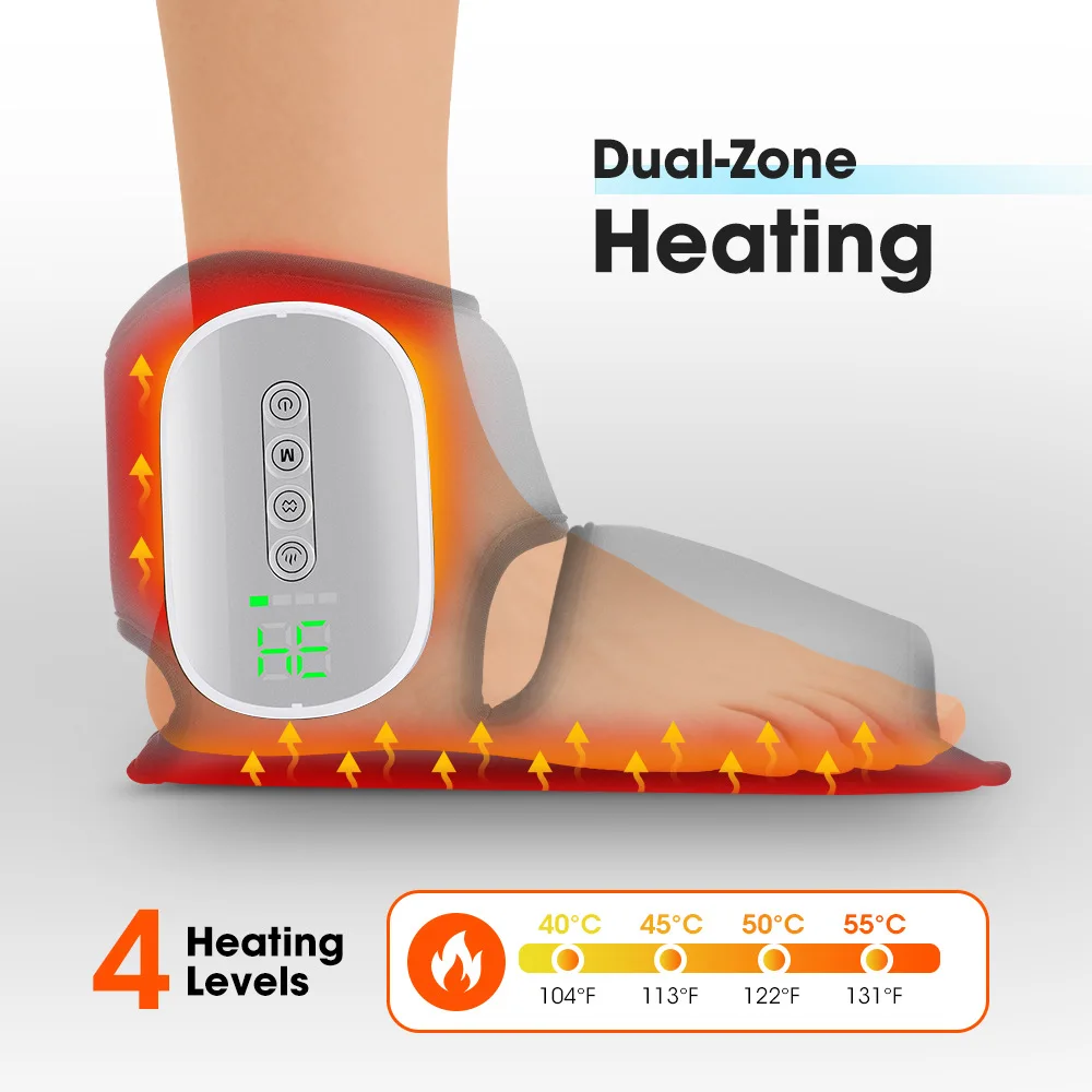 Massager Airbag Kneading Relaxation Lifting Warming Cordless Foot Ankle Brace Warm Joint Massage Device_voghion.com