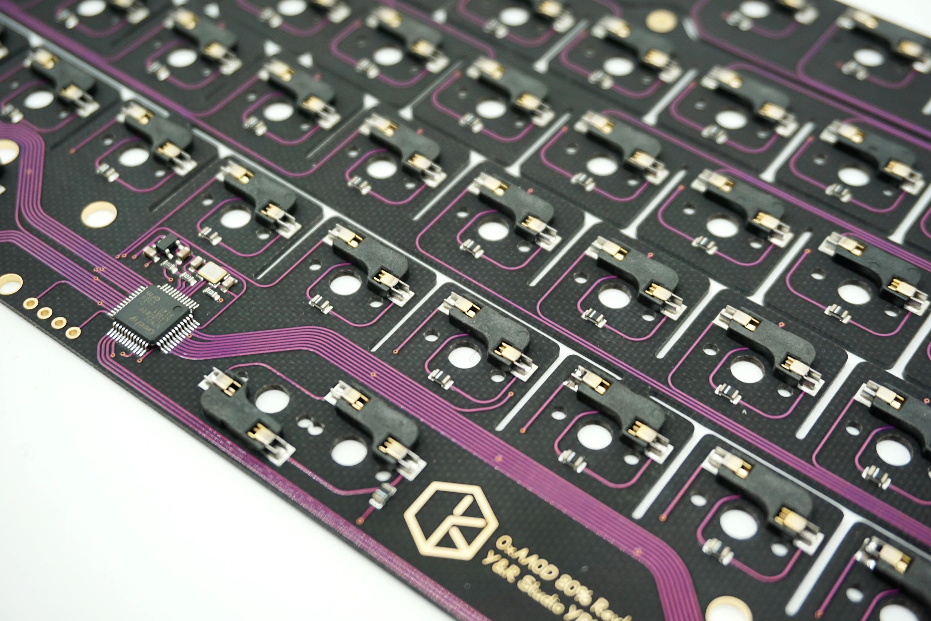 layout quente swap teclado pcb flex corte pcb para