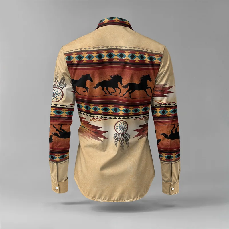 2025 Spring/Summer Fashion Men's Set Printed Simple Long Sleeve Suit Slim Fit Breathable Cotton Blended Casual Wear Resistant Fa_voghion.com