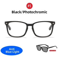 Classic Photochromic Blue Light Blocking Chameleon Eyeglasses (1 Black Photochromic)