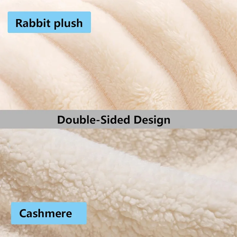 Plush Sofa and Bed Blanket - Soft Fluffy Multifunctional Throw