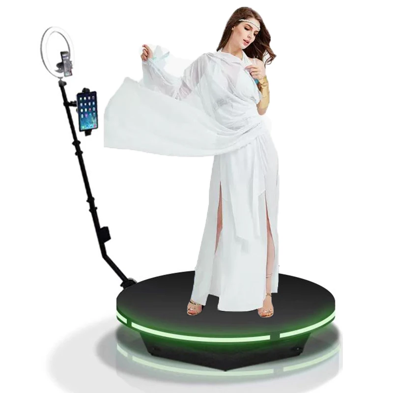 360 사진 부스 자동 회전 카메라 셀카 8 명 80-115cm Led 기계 휴대용 유연한