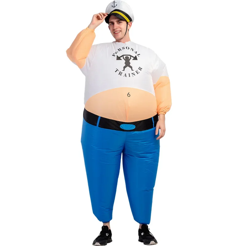 Costume Gonfiabile Popeye Captain Sailor Cosplay Funny Air Blow Up Suit Party Costume Fancy Dress Costume Di Halloween Per Adulti