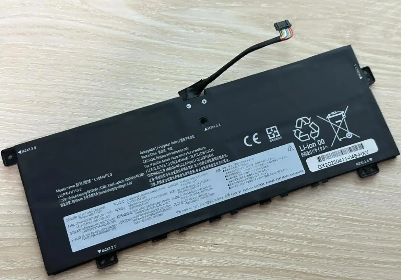 Bateria do Portátil para Lenovo Yoga L18c4pe0 L18l4pe0 L18m4pe0 C74014iml81tc Sb10w67235 Sb10w67368 5b10u40209 5b10w67296 5b10w67185 - Imagem 2