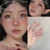 Fashon Pearl Face Stickers Pearl Temporary Tattoo Stickers Waterproof Glitter Eyeshadow Body for Festival Makeup 5