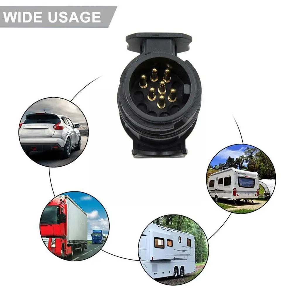 13 To 7 Pin Plug Adapter Trailer Connector Towbar Plugs 12V Waterproof