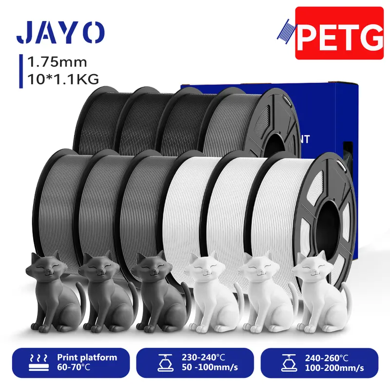 JAYO 3D Printer PLA/PLA Meta/PETG/PLA PLUS/PLA Matte Filament 1.75mm 9/10 Rolls 3D Printing Materials for 3D Printer&3D Pen - Image 18