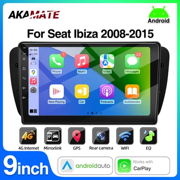 Radio de coche Android para Seat Ibiza MK4 6J 2008-2015 reproductor Multimedia CarPlay Android Auto GPS Bluetooth WIFI unidad principal de coche 9 pulgadas 1