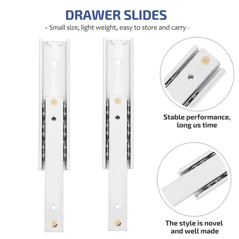 Description Picture 5 of item2 Pcs Drawer Slides Mini Furniture Miniature Cabinet Rails The Stage Aluminum Alloy Extended