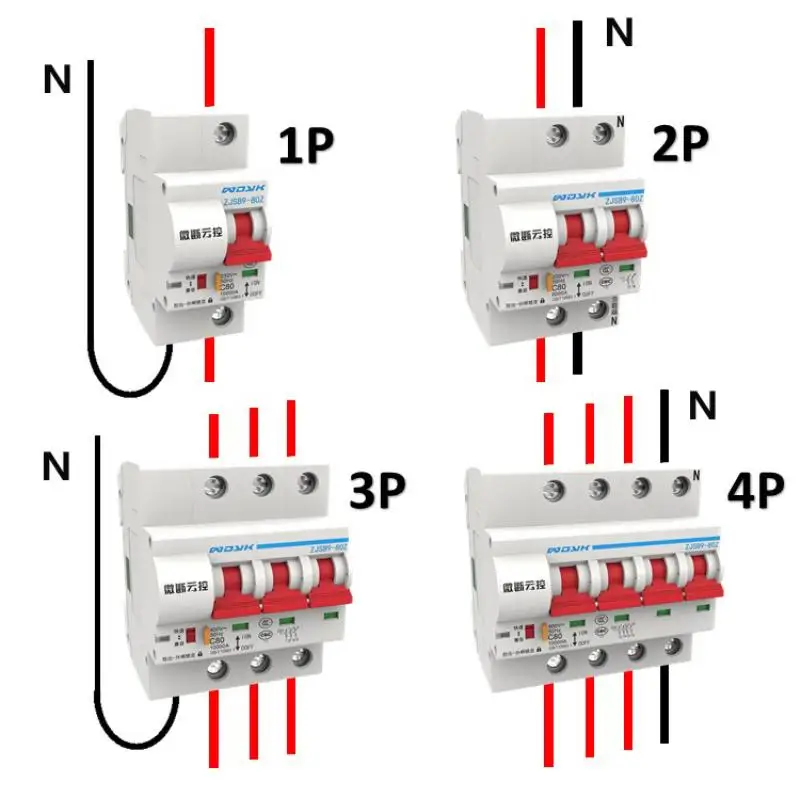 Tuya Zigbee 3,0 Smart Circuit Breaker ZJSB9 1P-4P Smart Stimme Timer Schalter, smart Home Fernbedienung Über Tuya Alexa Google Hause